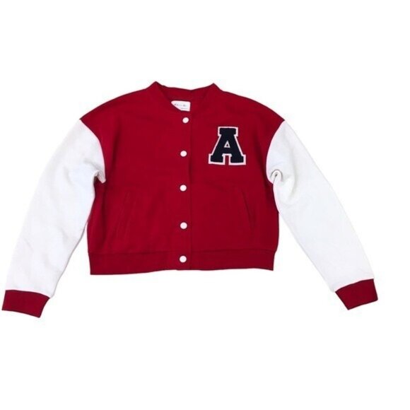 Varsity letter Jacket Women  Medium Red White Letter A Retro Sporty50s Carhop - Picture 10 of 14